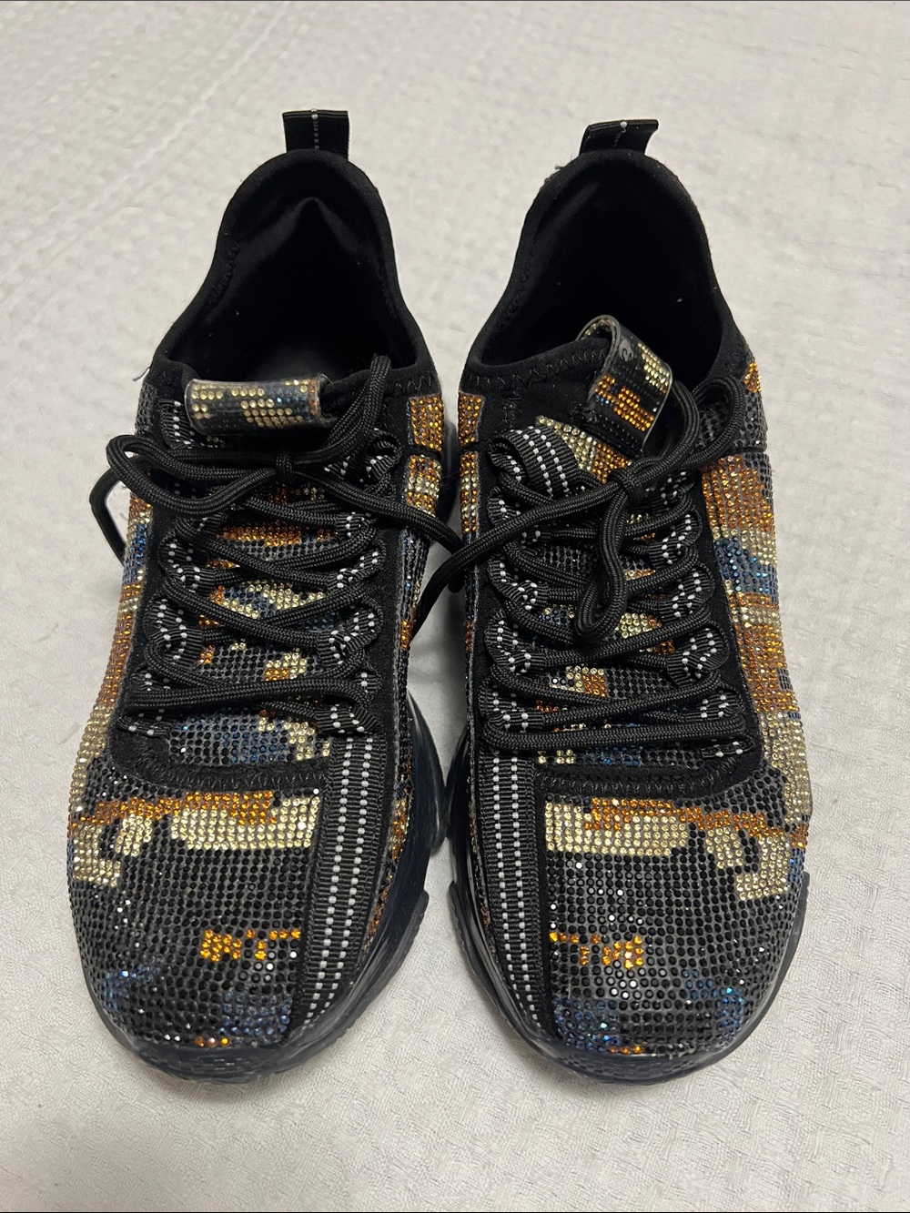 Steve Madden Maxima-R Sneakers with Camouflage Rhinestones